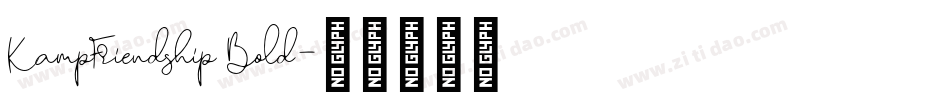 KampFriendship Bold字体转换